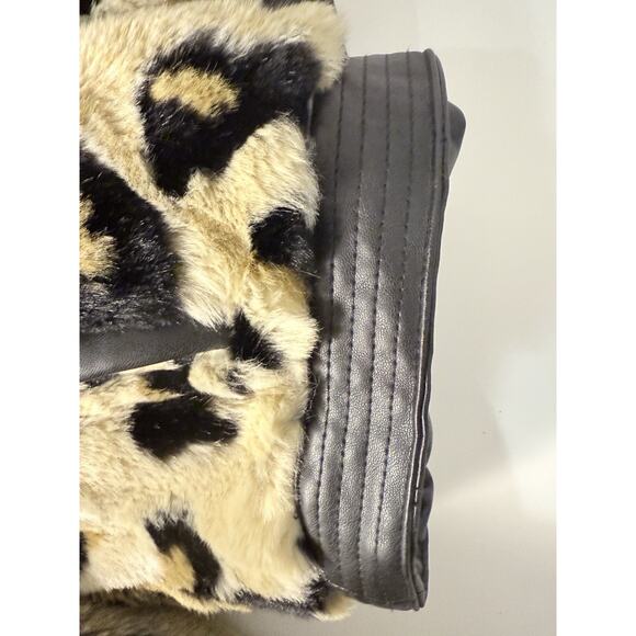 Karl Lagerfeld Paris Faux Fur Leopard Print Jacket Women’s XL - Picture 6 of 12